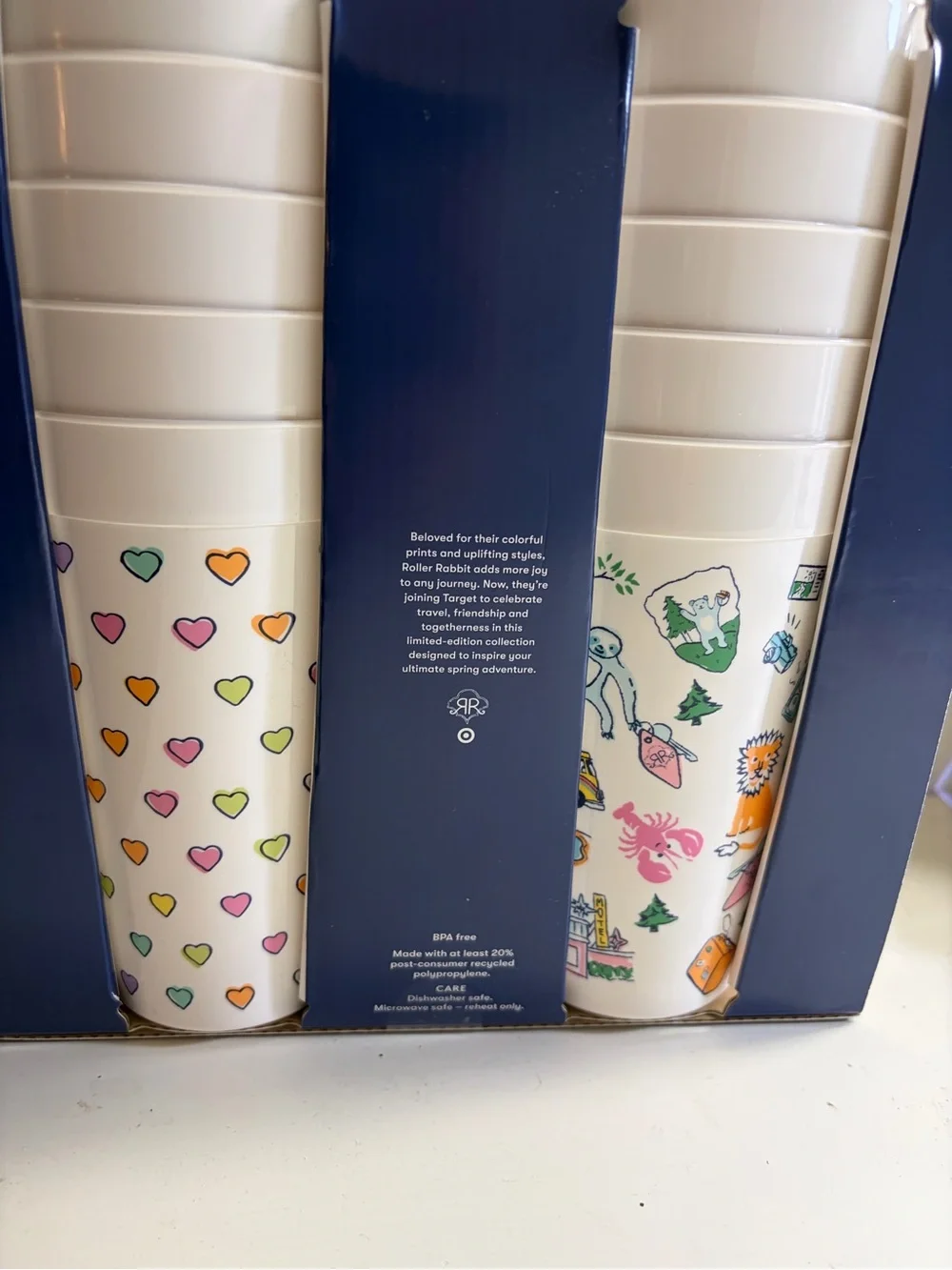 NWT Roller Rabbit x Target 10ct Souvenir Cups 🩷🧡💛💚🩵